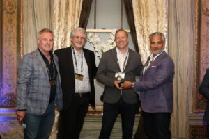 From Left to right: Michael Maher, Senior Director, Enterprise Account Management, IDeaS; David Warman, Chief Client Officer, IDeaS; Scott Muety, VP, Revenue Management at Viceroy Hotel Group; Mo Khanat, VP Global Account Management, IDeaS.