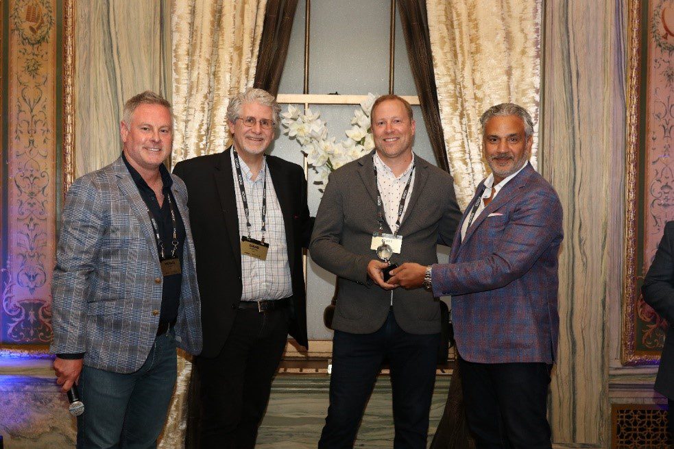 From Left to right: Michael Maher, Senior Director, Enterprise Account Management, IDeaS; David Warman, Chief Client Officer, IDeaS; Scott Muety, VP, Revenue Management at Viceroy Hotel Group; Mo Khanat, VP Global Account Management, IDeaS. 