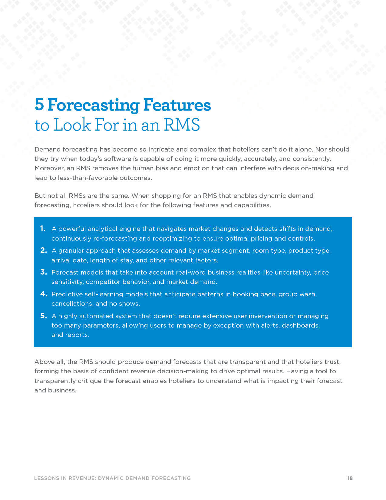 Page 18 - 5 Forecasting Features to Look For in an RMS