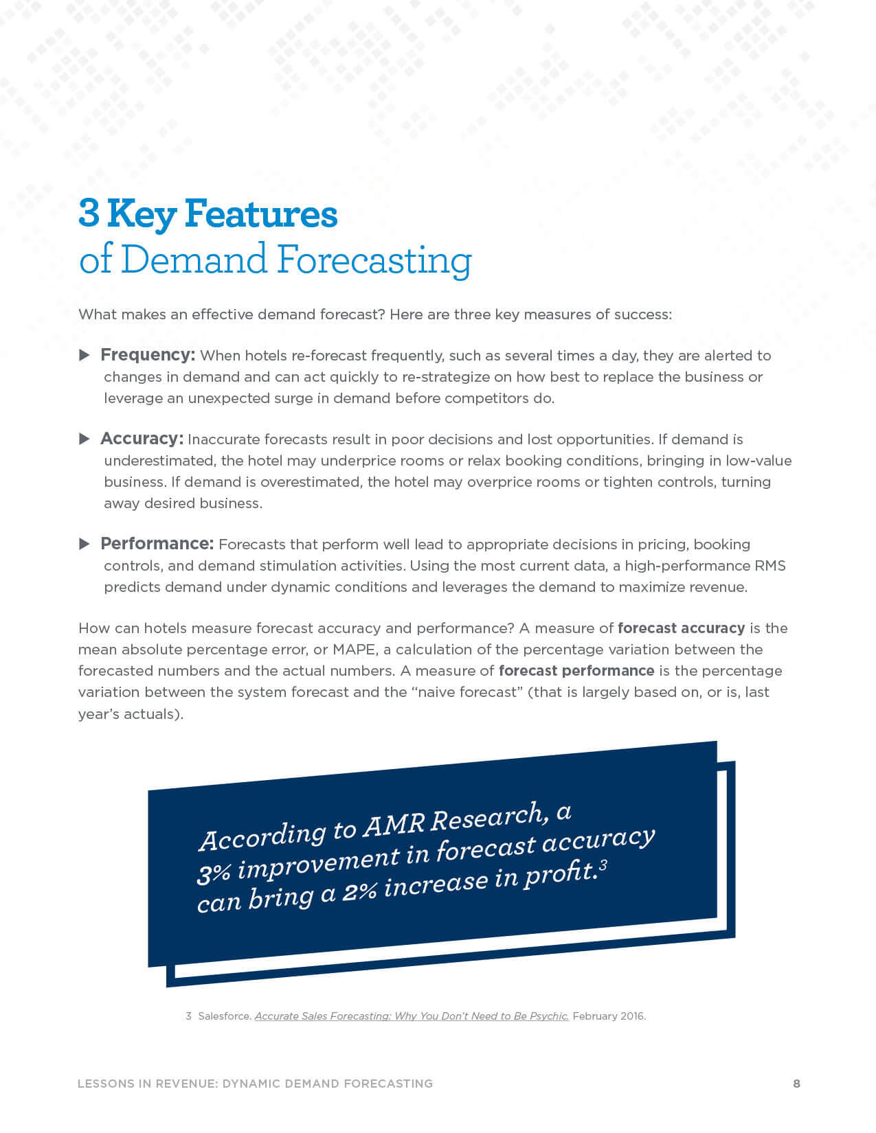 Page 8 - 3 Key Features of Demand Forecasting