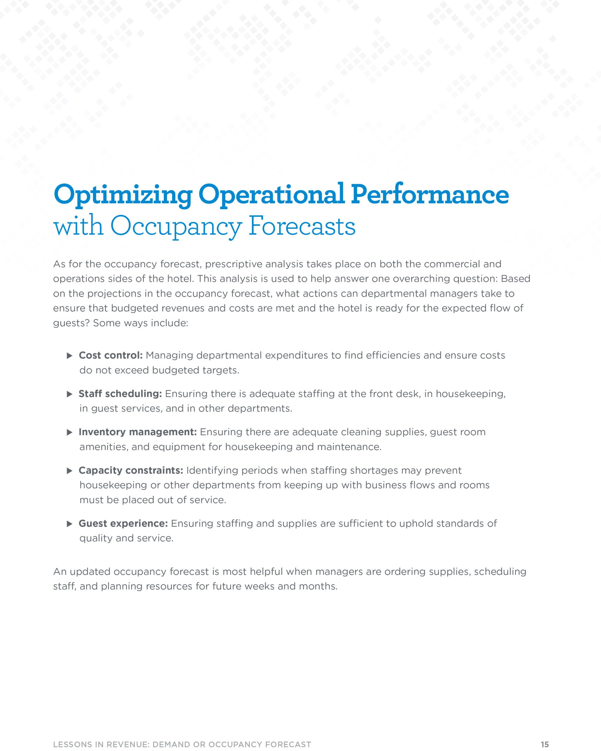 Page 14 - Optimizing Operational Performance with Occupancy Forecasts
