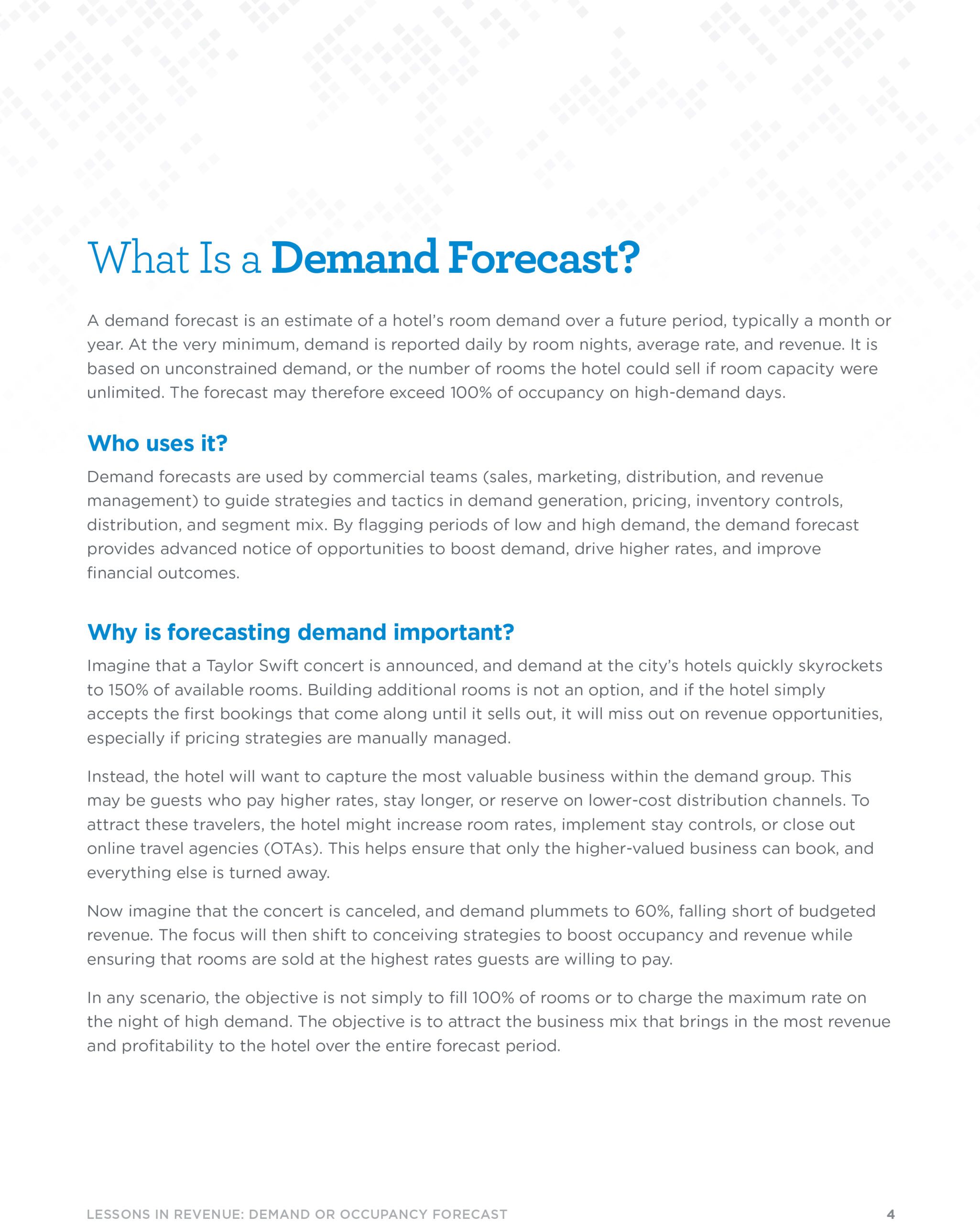 Page 3 - What Is a Demand Forecast?