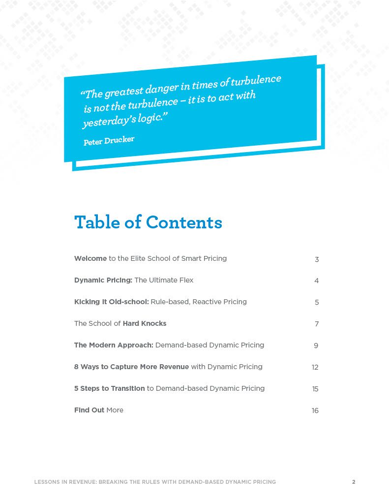 Page 2 - Table of Contents