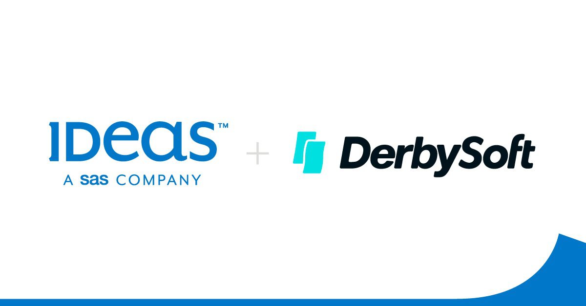 Image displays IDeaS and DerbySoft logos paired together.