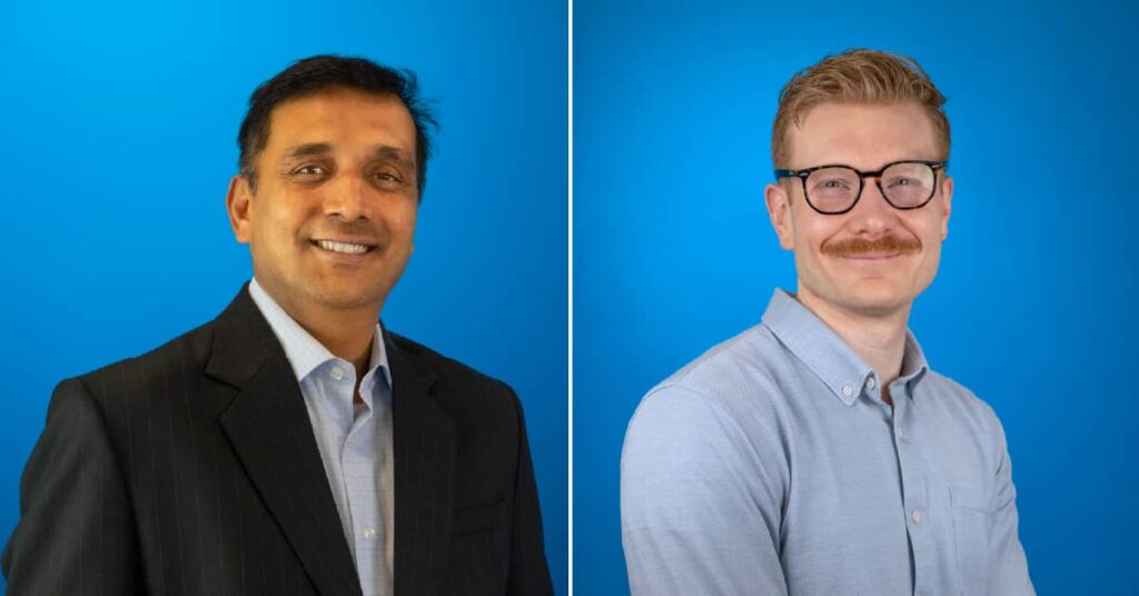 Headshot photos of Bijal Shah (left) and Stephen Hambleton (Right)