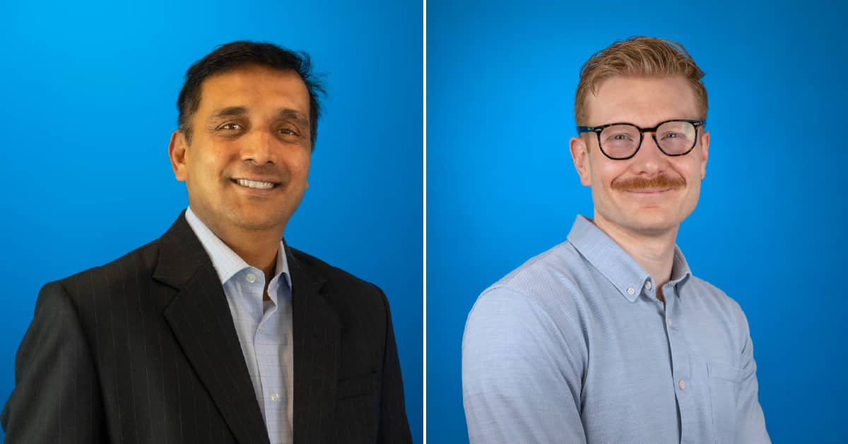 Headshot photos of Bijal Shah (left) and Stephen Hambleton (Right)