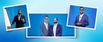 Photo collage of IDeaS' founders Dr. Ravi Mehrotra and Sanjay Nagalia